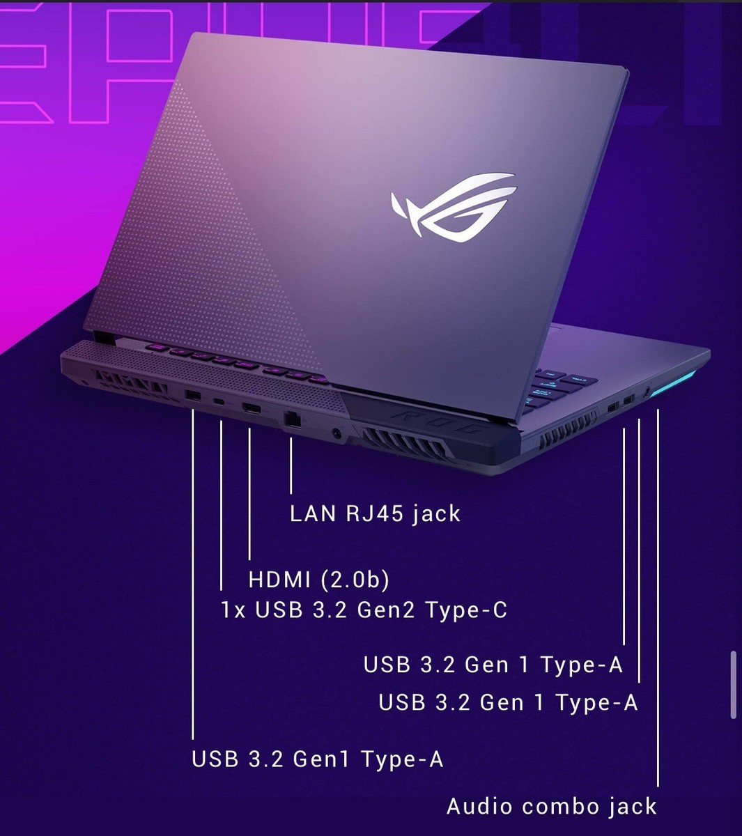 ASUS ROG STRIX G15 G513QR - Ryzen 9 5900hx, 1TB SSD Samsung Gaming