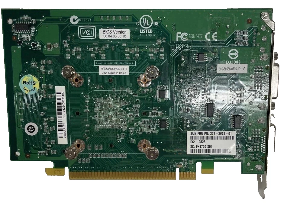 Sun 371-3625 nVIDIA Quadro FX1700 Graphics Accelerator, Sun Ultra 24, TESTED! - Image 2 of 4