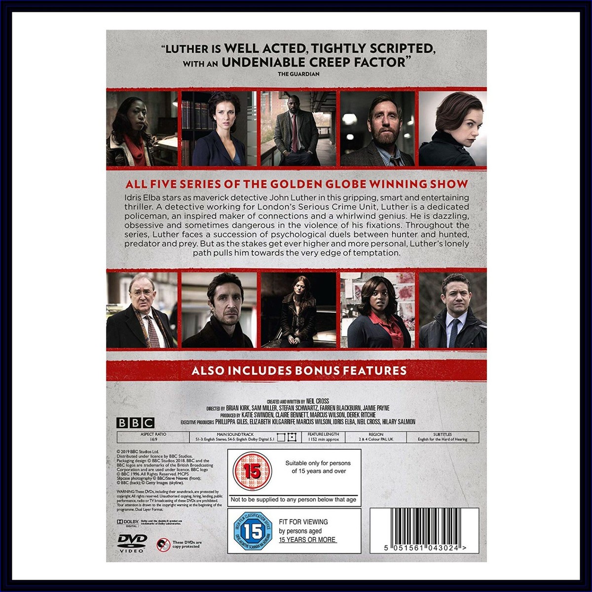 LUTHER - COMPLETE SERIES 1 2 3 4 & 5 ** BRAND NEW DVD BOXSET ** | eBay