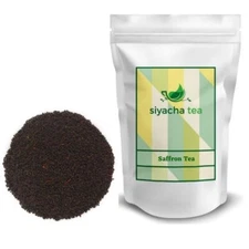 Assam Black Tea Blended with Saffron Loose Leaf Healthy Herbal Fresh Milk Chai