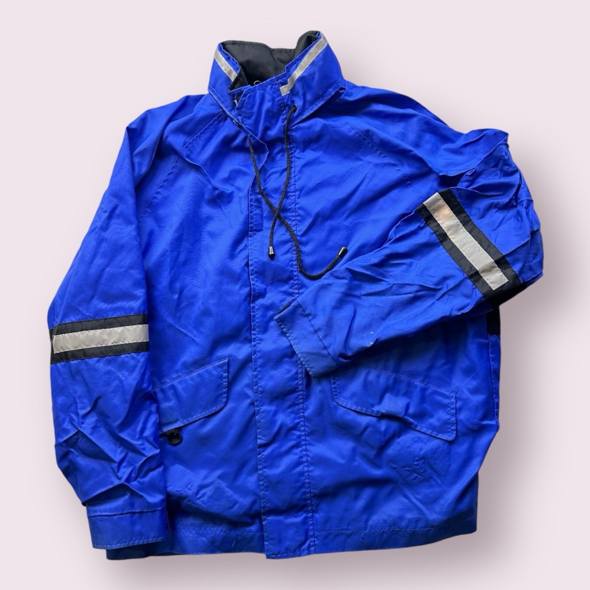 Vintage Men's J.Crew Oarsman Full Zip Windbreaker Jacket 90s Size