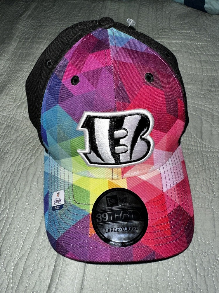 NWT NEW ERA 2023 CINCINNATI BENGALS NFL Crucial Catch 39THIRTY CAP LG/XL
