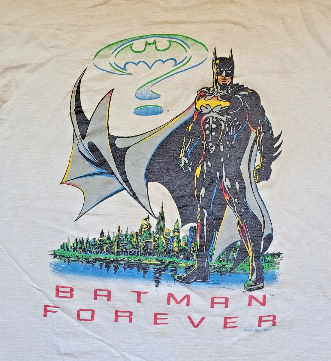 Vintage 1995 BATMAN FOREVER Men s White T Shirt Size XL T USA Tag