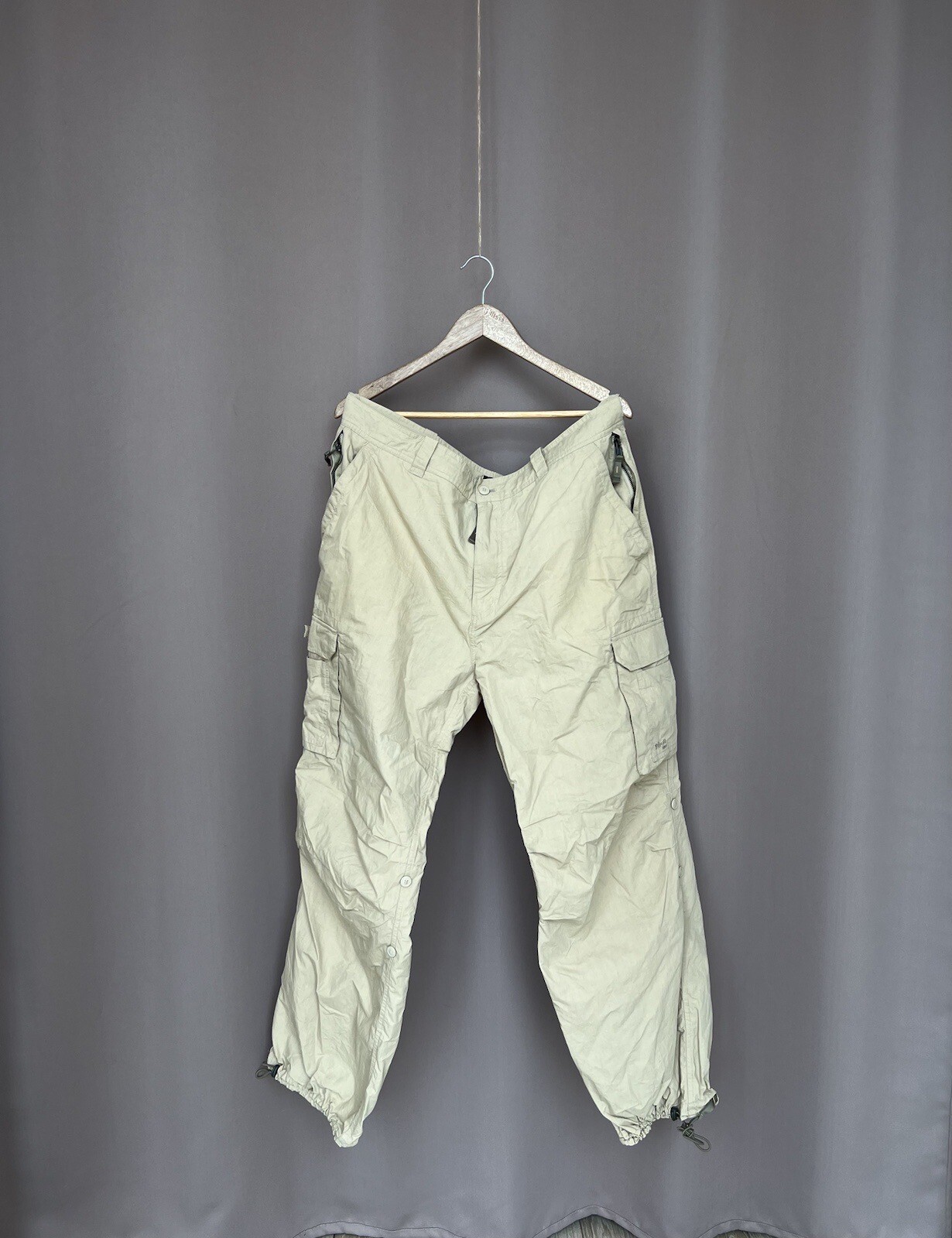 Schott N.Y.C Military Style Cargo Pants Beige Trousers  Size 38 XL/L Vintage