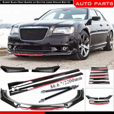 For Chrysler 300 Universal Front Bumper Lip Spoiler Splitter Side Skirt Body