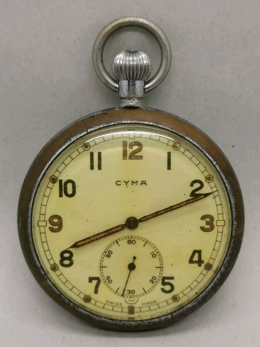 Watches Outlet Cyma Pocket Watch Value Vtg 1940s Cyma GSTP WW2