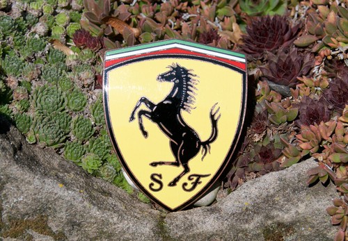 VINTAGE ENAMEL AUTOMOBILE RADIATOR CAR EMBLEM / BADGE # SCUDERIA ...