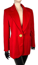 Gianfranco Ferre Red Laine Wool Cashmere Ital...
