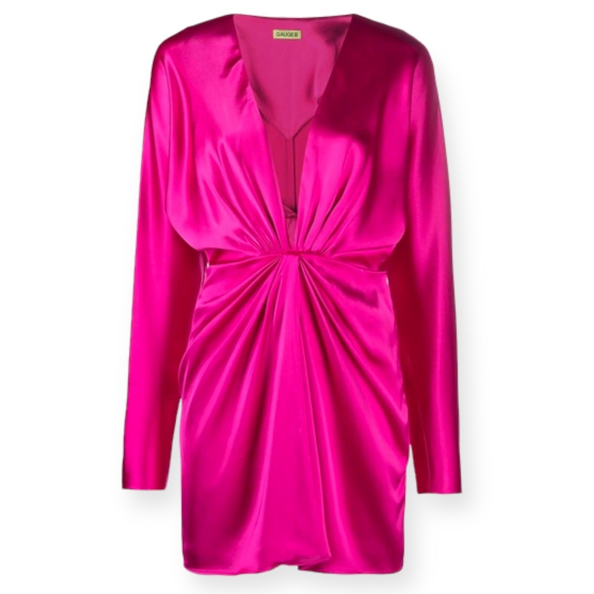 open lace back dress Gauge81 Women's Naha Silk Minidress - Hot Pink