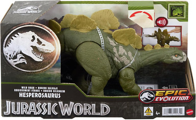 Jurassic World Wild Roar Dinosaur Toy with Sound & Attack Move,Hesperosaurus 11''