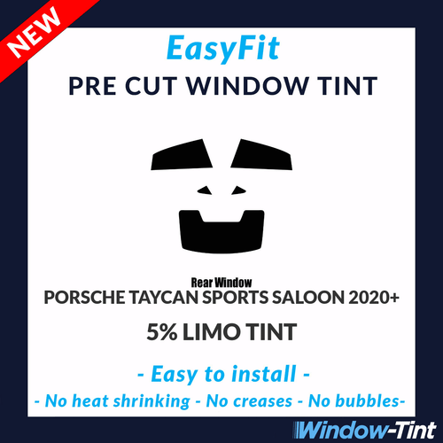 EasyFit Static Pre Cut Tint For Porsche Taycan Sports 2020 5% Limo Rear - Picture 1 of 3
