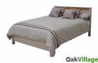 Tuscan Grey Painted Oak Queen Size Bed / Double 4ft6 Bed Frame / Bedroom / Tuscan Grey Painted Oak Queen Size Bed / Double 4ft6 Bed Frame / Bedroom /