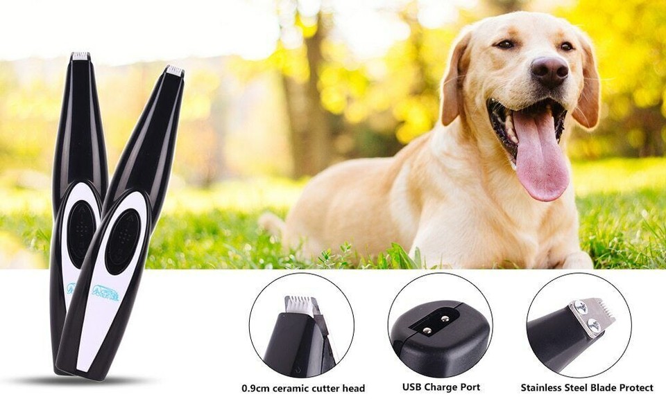 Portable Electric Pet Foot Hair Trimmer Mini USB Dog Cat Paw Pad