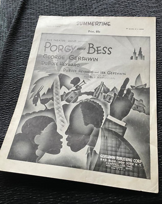 Porgy Bess Summertime Piano Sheet Music 1935 Gershwin Revised A Minor Harris Art