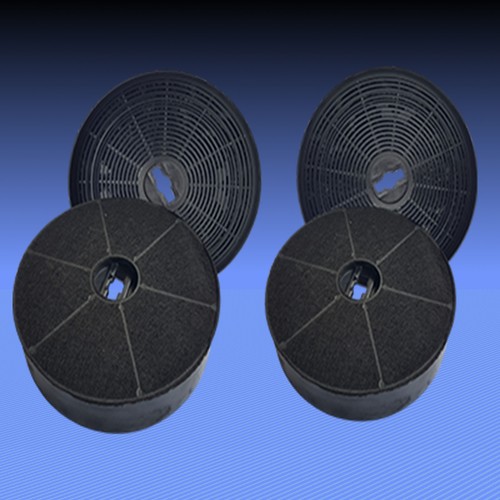 4 Aktivkohlefilter MIZ 0023 Für Respekta Dunstabzugshauben – 17,2 Cm Durchmesser, 3,5 Cm Stark