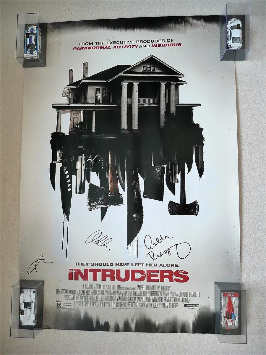 INTRUDERS (2015) Movie Poster SIGNED by 3 Cast Members - Full Size - 27 x  40