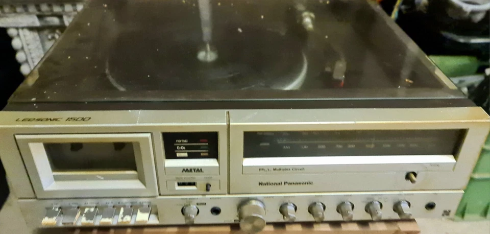 National Panasonic, Cassette & Turntable Stereo , Ledsonic 1500 , Vintage . - image 4 of 4