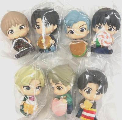 BTS TinyTAN Set of 7 Figure Japan om nom nom 1.81″ BT21 Capsule