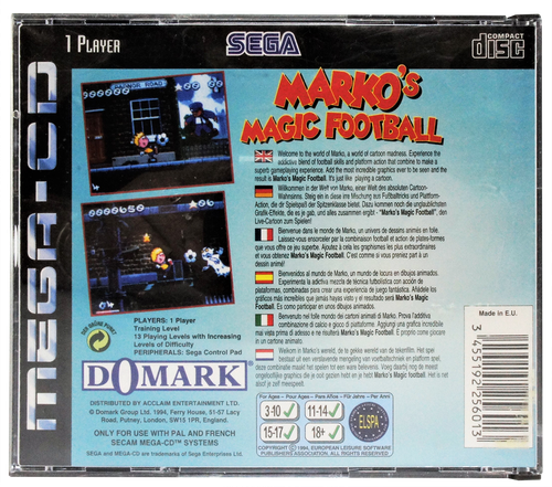Marko's Magic Football Sega Mega CD PAL *Complete* - Picture 3 of 3