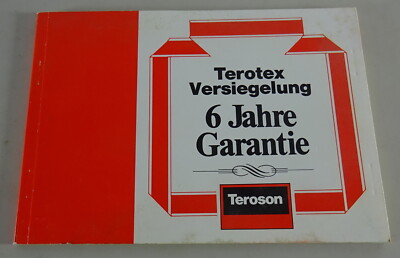 1981 - 1984 Blank Teroson Terotex Vehicle Sealant Full Service History