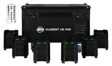 American DJ Element H6 Pak 6 RGBAW UV LED Outdoor Wireless DMX Wash Up-Lights