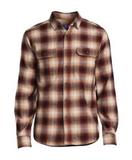 GEORGE Mens Super Soft Flannel Shirt Size Small 34-36 Plaid Multicolored New