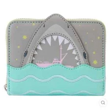 LOUNGEFLY UNIVERSAL JAWS GLOW IN DARK WALLET