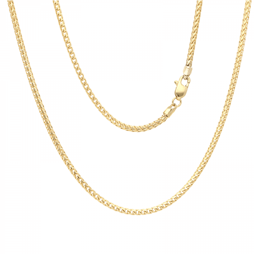 Solid 14K Yellow Gold 2mm Franco Chain 