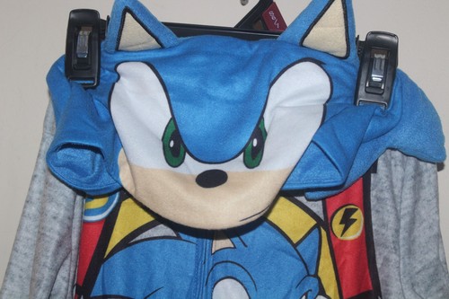 Sonic the Hedgehog Union Suit Pajama Boys Size S Blue 100% Polyester Long Sleeve - Picture 3 of 7