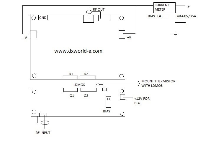 Carte Amplificateur LDMOS 1,2 KW HF/6m - Basée Sur Transistors F 1056406