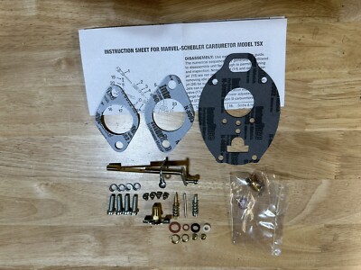 Ford 9N 2N 8N Marvel Scheber TSX 33, 241A, 241B Tractor Carburetor Kit w/ Shaf