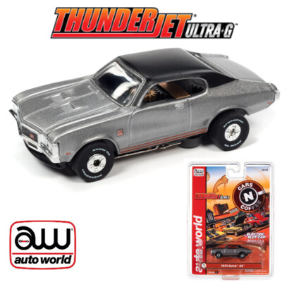 Voiture Slot Auto World Thunderjet - Buick GS 1970, échelle HO, Modèle SC406-3R, Neuf 2024 | Circuit Miniature