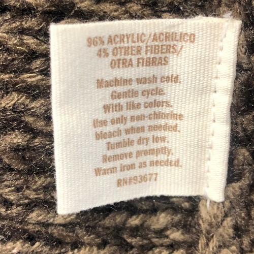Ladies EUC Decree S chocolate brown cable knit acrylic "capelette" button close - Picture 4 of 8