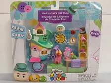 Disney Tsum Tsum -Mad Hatter's Hat Shop - Alice in Wonderland 16 pc. playset New