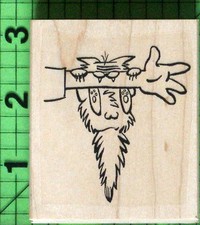 Naughty Kitty Cat Wood Mounted rubber stamp