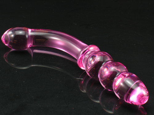 Glass Crystal Open Double-ended Plug Male Female Restraint Heart Beads Ball Plug - Photo 15/46