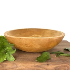 Hand Turned Wooden Dough Bowl 11" Thurnauer Nice Patina Germany Kitchen Antique