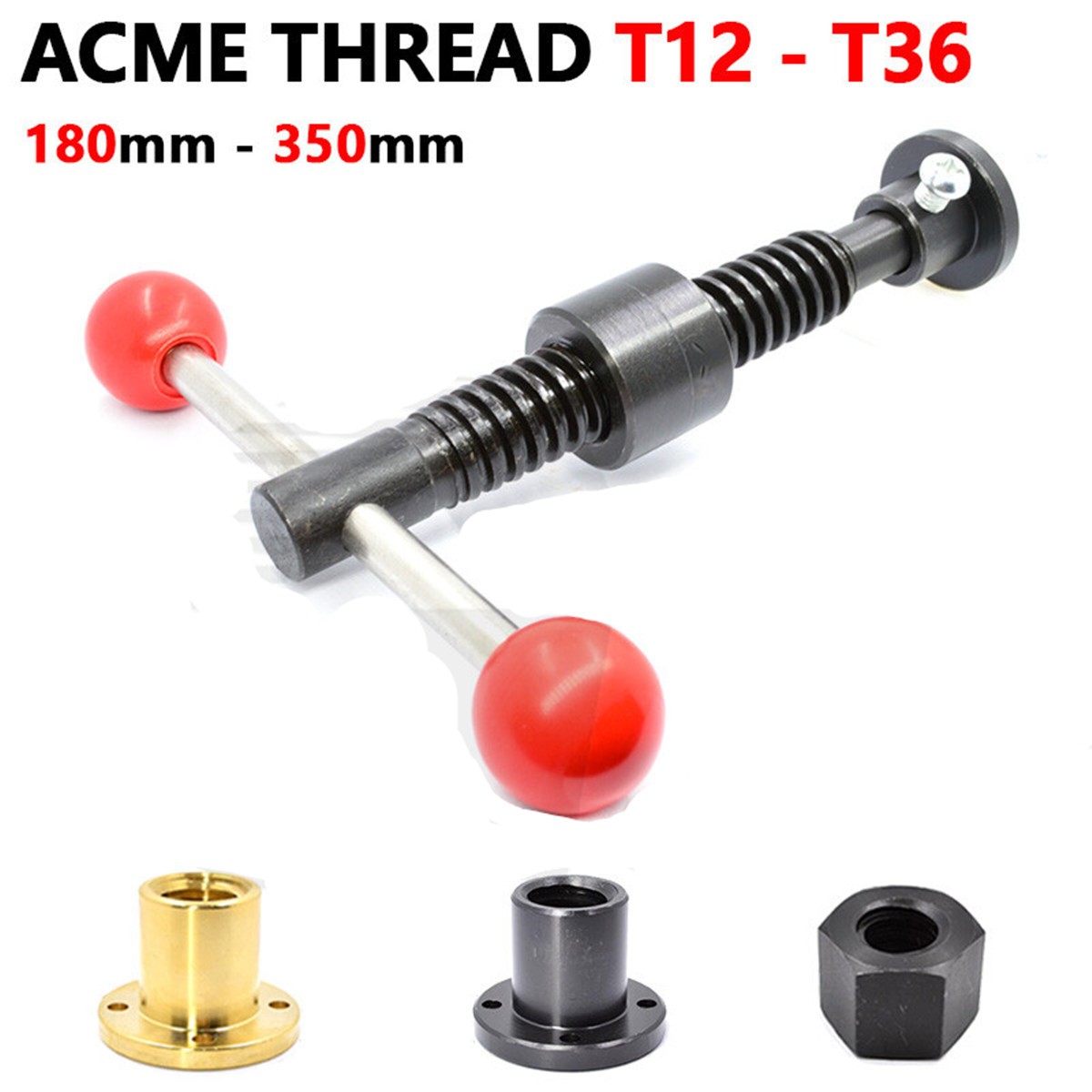 T12 - T36 Vise Hardware Kit ACME Thread Lead Screw Nut Workholding