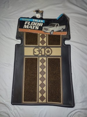 Vintage 80's Plasticolor Chevy S10 Floor Mats Brown & Black New With Tags NOS