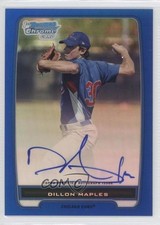 2012 Bowman Chrome Prospects Blue Refractor 55/150 Dillon Maples #BCP75 Auto 1b0