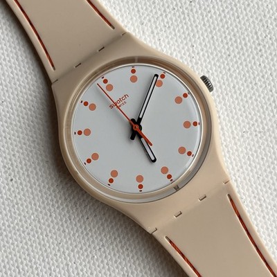 Swatch Watch Soft Day Pink Silicone Unisex GT106T 34mm Good Working New Battery