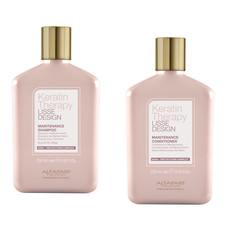 Alfaparf Milano Lisse Design Keratin Shampoo And Conditioner Set - Sulfate -