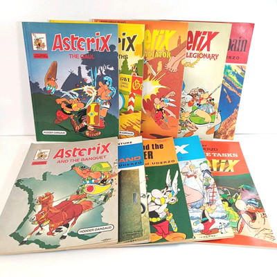 10x Vintage Asterix Book Bundle Job Lot Paperback Hodder Dargaud 80s