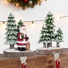 INNO STAGE Christmas Stocking Holders for Mantle Set of 2, Stocking Holder wi...