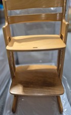 BabyDan High Chair Solid Wooden Adjustable, used