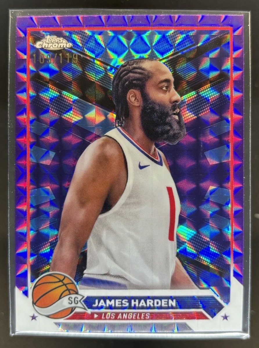 その他 Harden 2023-24 Topps Chrome James Harden Purple Geometric /119 Los