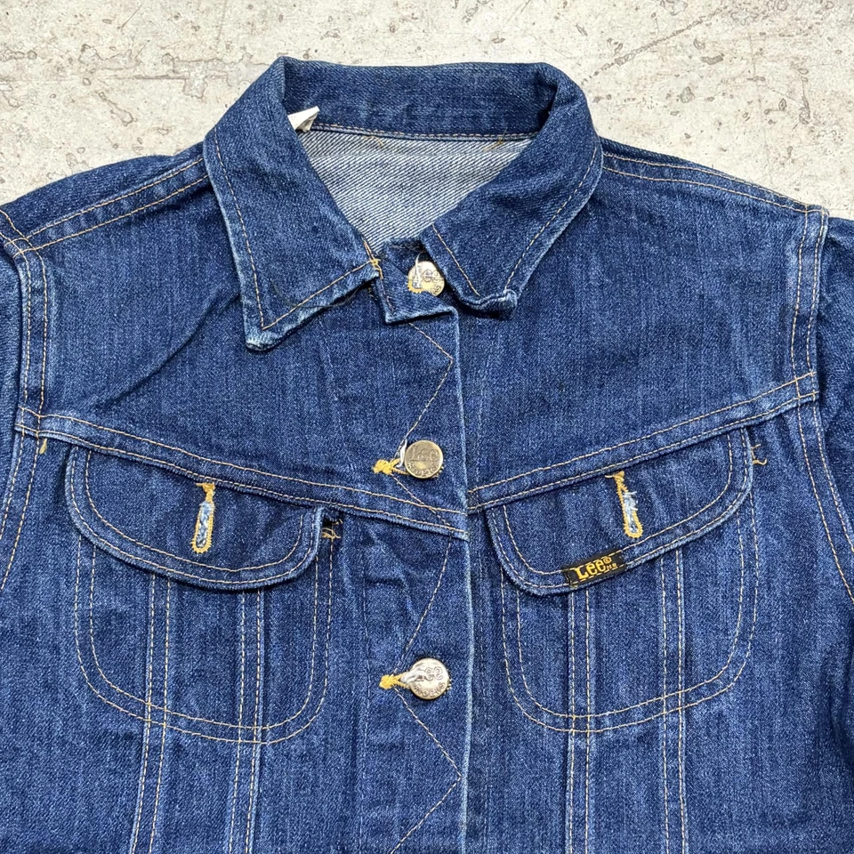 Chaqueta vaquera vintage Lee Riders 101J para mujer 5 Jean Trucker botones bolsillos delanteros Foto 2 de 4
