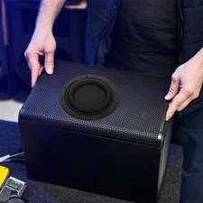 2 Pcs Bass Radiator Round Speaker Diaphragm Replacement Woofer Part