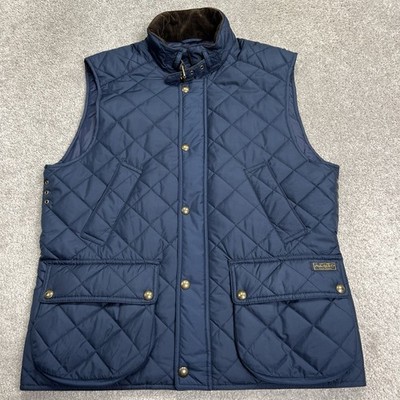 Polo Ralph Lauren Vest Mens Large Blue Quilted Puffer Insulated