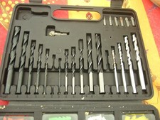 Boxed Wicks drill heads and raw plug set in carry case